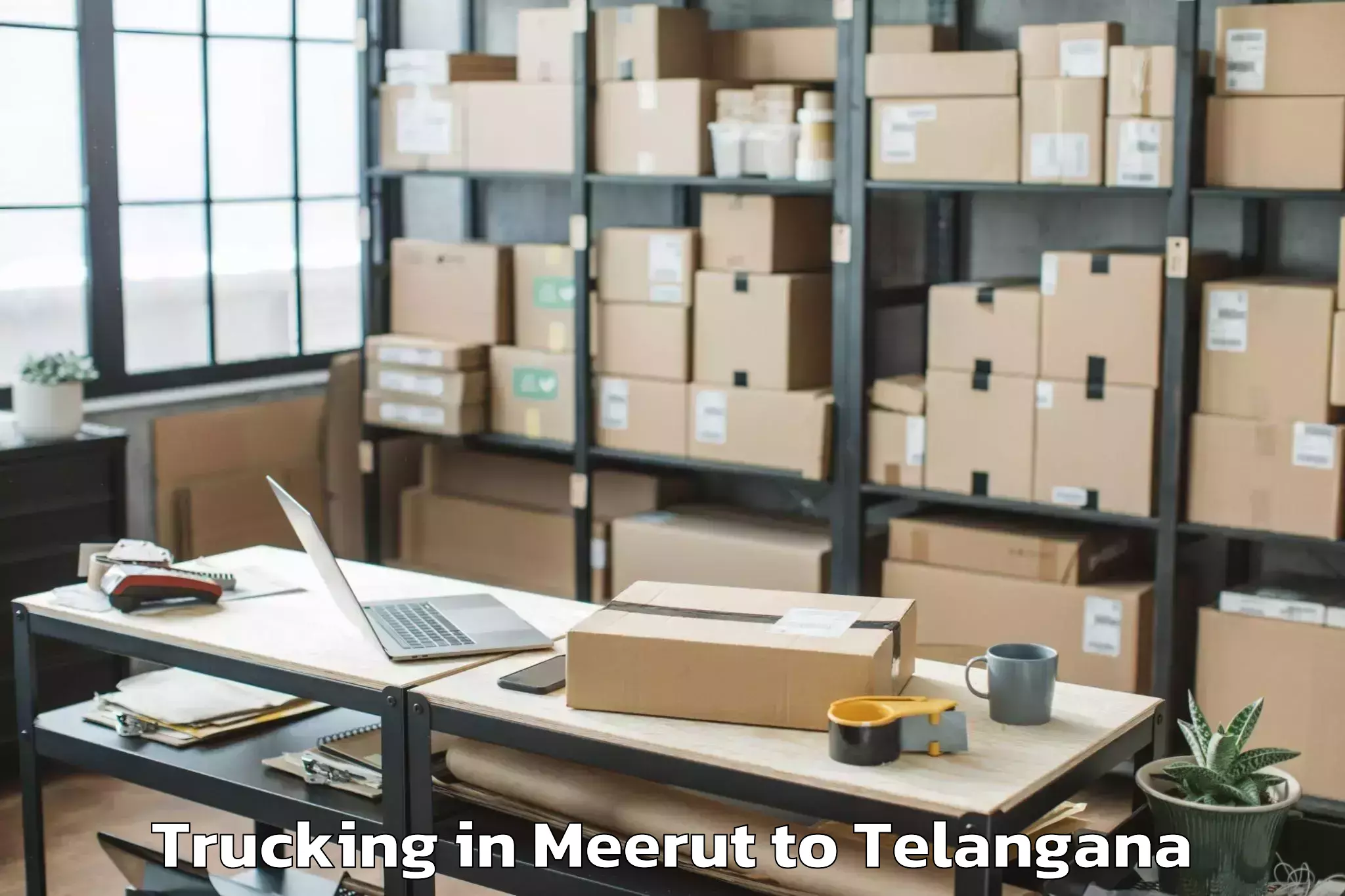 Easy Meerut to Penuballi Trucking Booking